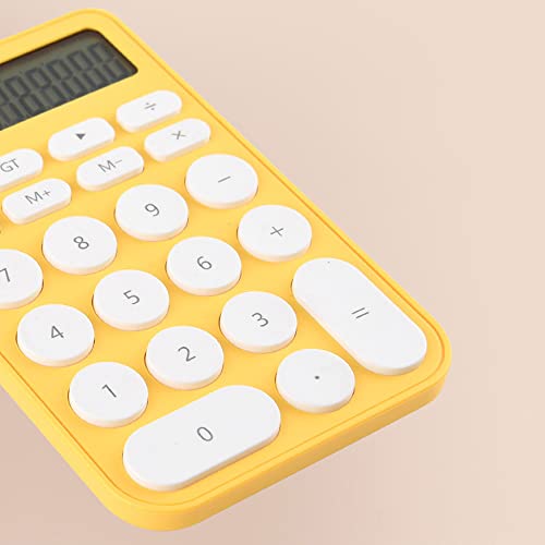 Calcolatrice tascabile gialla Calcolatrice da
