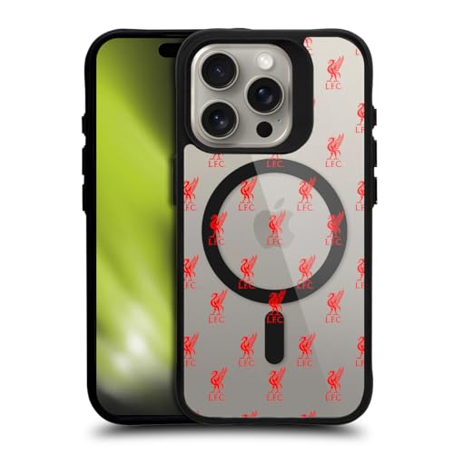 Coque MagSafe iPhone 15 Pro Liverpool FC Liverbird antichoc bumper noir