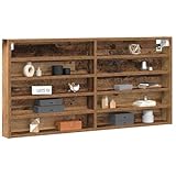 vidaXL Vitrine Bois Ancien 100 x 8,5 x 50 cm Bois d'ingénierie, Solution de Rangement pour Bureau, Cabinet d'affichage Chic, étagères murales Modernes, Organisateur Fonctionnel