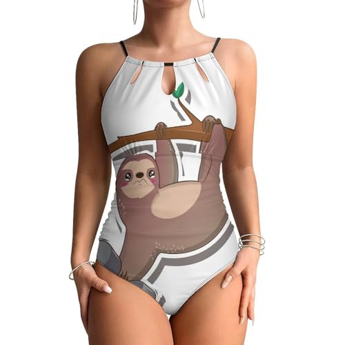 Monokini femme paresseux drôle ventre plat maillot de bain une pièce