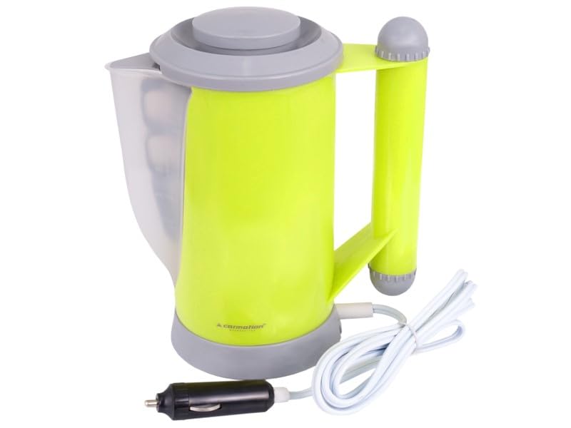 Carmotion Bouilloire de Voyage 12V - Bouilloire Portable 0.7l - Pratique Bouilloire Voiture - Bouilloire Allume Cigare 12V - Parfait pour Réchauffer du Café...