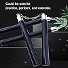 Nunchucks Safe Solid Rubber Training Nunchucks Nunchakus with Steel Chain and Bearing Ball System only for beginners ,Adults and Professionals Perform, Practice, Training,Exercise (2PCS-BLACK)