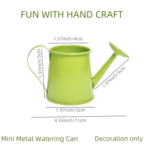 Mini Decorative Watering Can, Set of 6, Height 1.97 inch, Cute Metal Jug for Hand Crafts,Garden Theme Parties and Home Decor - Thumbnail 2
