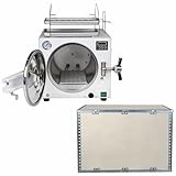 USA 18L 900W High 121°C/134°C Two Temperatures Pressure Steam Machine,304 Stainless Steel Frame,Digital Control,Door Lock Autoclave Sterilizer E218