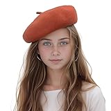 Jastore Kids Beret Hats for Girls French Wool Berets Hat Classic Fashion Warm Beanie Cap for Toddler Little Girl (US, Age, 4 Years, 10 Years, Caramel)