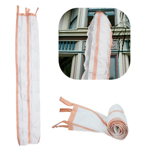 benut 15ft Construction Trash Chute Heavy Duty Debris Chute for Roof/Window/Balcony Multi-Section Connectable Slide Chute System for Construction Waste Removal Includes Zip Ties