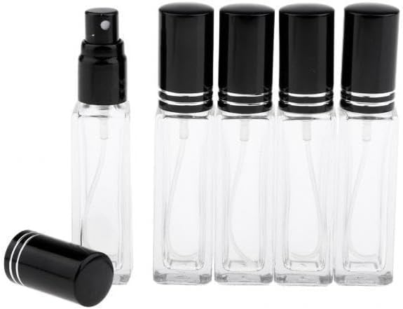 6x5x 8ml Refillable Perfume Atomizer Empty Spray Bottle Black Cap With Stripe|Health & Beauty | Makeup | Makeup Tools & Accessories | Other Makeup Tools & Accs
