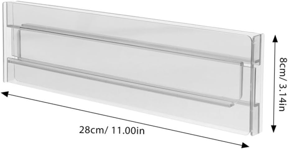 MAGICLULU 8Pcs Adjustable Clear Drawer Dividers Expandable Organizers for Socks Underwear and Clothing Storage Efficient and Easy to Install Drawer Separator for Bedroom and Kitchen