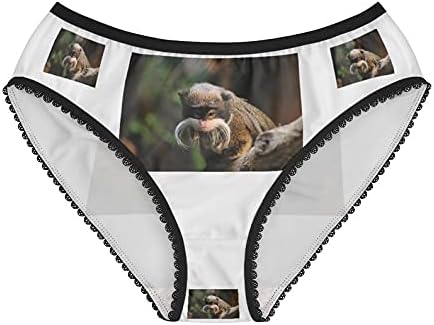 Emperor Tamarin Monkey Panties, Emperor Tamarin Monkey Underwear, Briefs, Cotton Briefs, Funny Underwear, Panties For Women