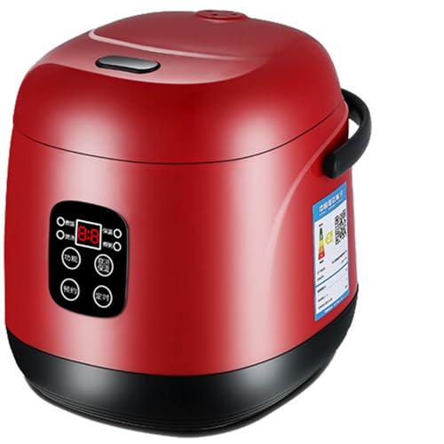 ZORZA 1.2L Electric Rice Cooker,Portable Mini Rice Cooker, with Steam & Rinse Basket, With Non-Stick Liner,15 Minutes Fast Cooking, Re-heating, Keep Warm, For 1-2 People,red,Smart