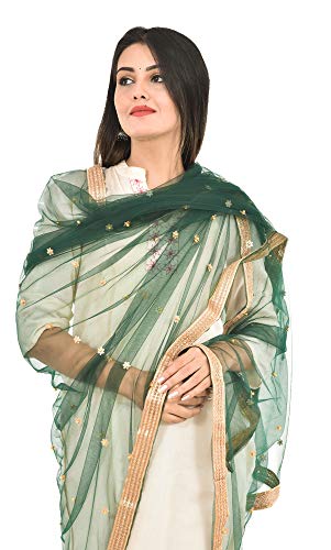 Image of YOUTHQUAKE Women's Embroidered Net Dupatta