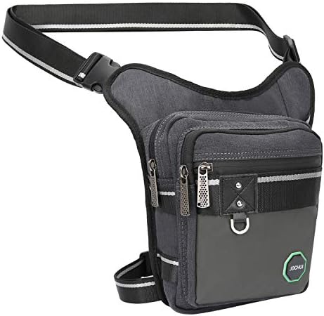 Larswon Drop Leg Bag Thigh Pack Leg Pouch Bag Panel Motorcycle Bag Black