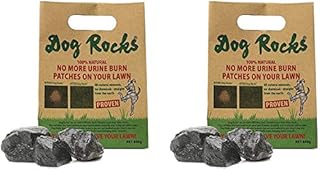 Dog Rocks for Urine Burning Grass - 600g Natural Pet Rock to Help Maintain Green Lawn - Grass Savers for Dog Urine - 12 Month Supply for Use in Water Bowls or Yard (Pack of 2)