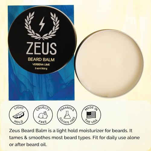 ZEUS Beard Balm, Natural Beeswax & Shea Butter Balm, Softening Conditioner for Facial Hair – MADE IN USA (Sandalwood) 2 oz. - Image 5