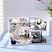 OZJAY DIY Miniature House Kit, Tiny House Kit with Dust Proof Cover & Music Box, DIY Wooden Dollhouse Miniature Kit for Adults Teen, Wooden Crafts Miniatures Lovely Kit, Home Decor - Cozy Time
