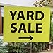 Headline Sign - Blank Yard Sign and H-Frame Ground Stake Sign Holder Set, Yellow, 18 x 24 Inches, 3-Pack (5501)