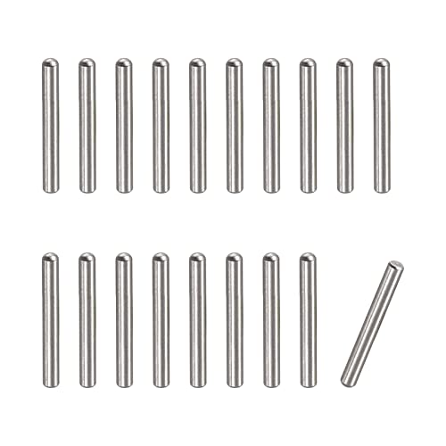 sourcing map 20Stk. 1,8x12mm Passstifte 304 Edelstahl Rundkopf Flachbefestigungselemente