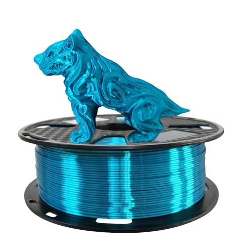 CC3D Bobine de filament PLA en soie émaillée bleu cyan, 1,75 mm, pour imprimante 3D, 1 kg – Cyan, or, argent, cuivre, turquoise
