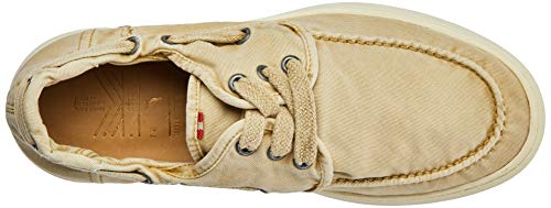 Sapato Casual Reserva Topsider Canvas Masculino, Kaki, 37
