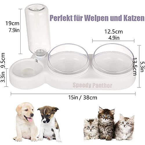 Katzennapf Set mit 15° Neigung für Katzen und kleine Hunde
