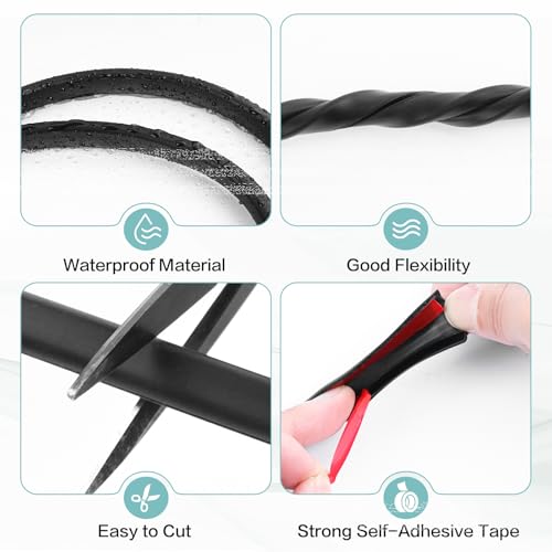 Kantenschutz selbstklebend EPDM Kantenschutzprofil U Gummidichtung Schwarz Gummi Kantenschutz Autotürkantenschutz für Blech für Autotüren Türen Fenster Metallplatten Glasplatten (3m, 1.6mm)