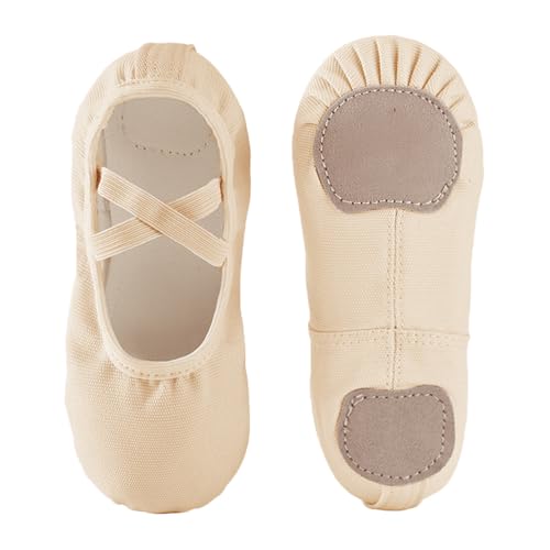 Girls Ballet Dance Shoes Canvas Ballet Slippers for Kids Split Sole Ballerina Flat Shoes2