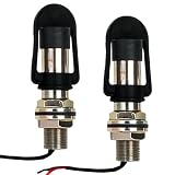 GBKDQQ Lot de 2 supports de montage pour balises, support rond pour tracteur, feux d'avertissement de 24 mm de diamètre, support en métal flexible DIN avec fil et couvercle de protection pour camions