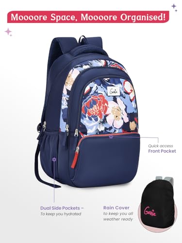 Image of Genie 19 inch Laptop Backpack for Women & Girls | Spacious Office, College & Travel Bag | Water Resistant, Multi-Compartment with Padded Laptop Sleeve