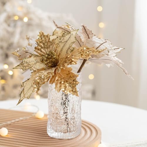 Décorations pour de Noël avec grandes fleurs artificielles de type B durables