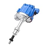 AiYiGu HEI Ignition Distributor with 65K Coil 7500 RPM Compatible with Small Block Ford SBF 5.8 L 351W Windsor 8 Cylinder One Wire Installation, Blue Cap