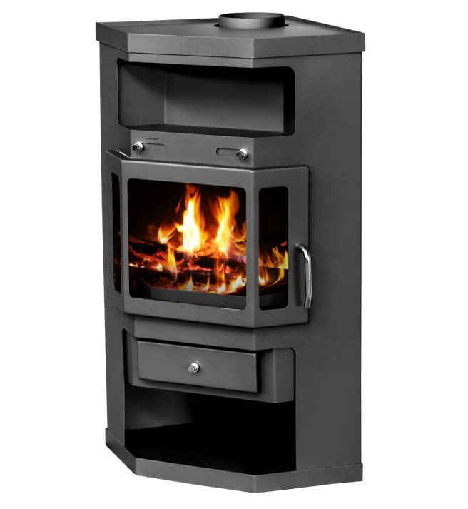 VICTORIA-05 EEK A Estufa de rincón - Chimenea Victoria 05 Panamá 9.0 kW, Gris