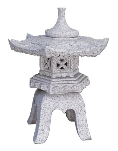 Preisvergleich Produktbild Japanische Steinlaterne Rokkaku Yukimi Höhe 45 cm