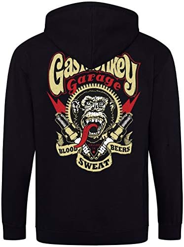 Gas Monkey Garage Hoodie Sparkplugs Zip Black-M : Amazon.it: Abbigliamento