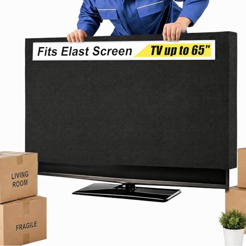 Fanfanwin 65''w x 36''h Textile Anti-scratch TV Cover for Mo