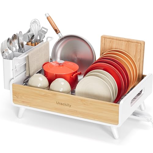 25% de descuento en escurridor de platos de acero inoxidable y bambú