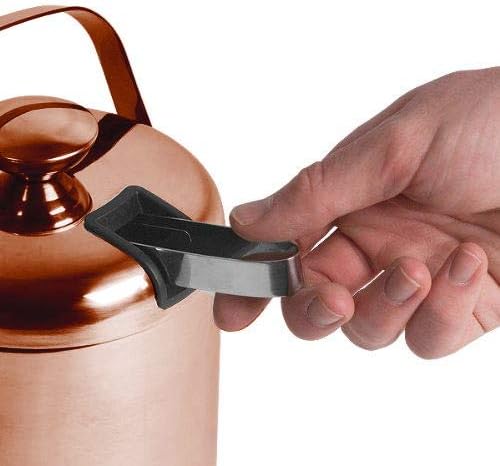 VINN DUNN Ice Bucket with Lid 1.2 Litre Stainless Steel Double Walled Ice Bucket Insulated with Concealed Tong&Carry Handle(Warm Sunset Gold)