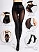HOTBOSS Unbelievable Durability Tights, Rip Resistant Pantyhose, 40D Semi Sheer High Waist T-Crotch Strong Tights for Women, Black-M