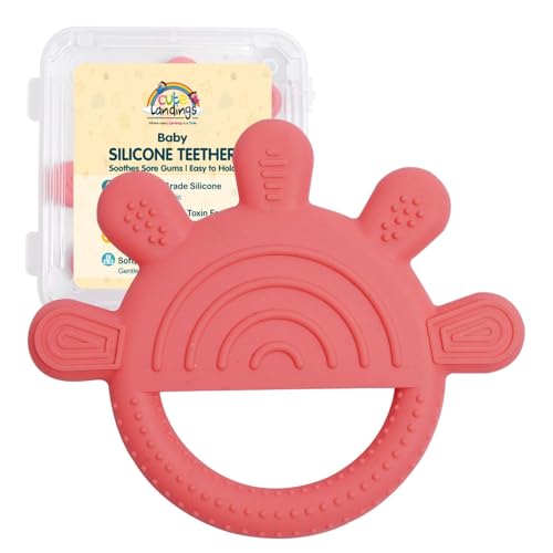Image of Silicone Teething Toy for Newborn Baby Girls & Boys | BPA-Free, Food-Grade | Gum Relief, Chewing Aid |Teether| Easy-to-Grip Essentials (3+ Months)