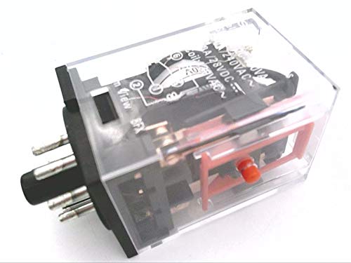 RADWELL Verified Substitute MK2PN-S-AC120-SUB 120VAC, 8-PIN, DPDT, Indicator & Push-to-Test Button, Plug in Style, Relay, Substitute for OMRON MK2PN-S-AC120