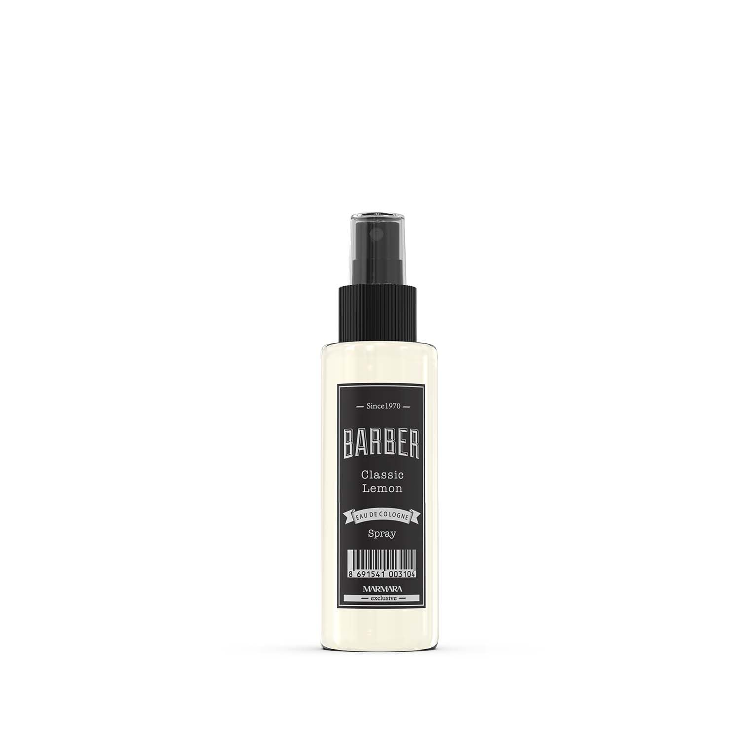 Barber Marmara Spray Kolonii Cytrynowej 150ml, turecka woda toaletowa po goleniu, chłodzący i dezynfekujący, łagodzący podrażnienia, tonik do skóry z cytrusowym zapachem.