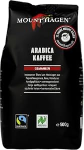 Mount Hagen Bio Arabica Kaffee gemahlen, 500g