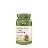 GNC Herbal Plus Milk Thistle 1300mg Supplement, Extra Strength, Vegetarian, Supports Healthy Liver Function, 120 Servings
