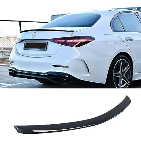 olltoz Gloss Black Rear Spoiler for Mercedes-Benz C-Class Cover