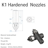 KOYOFEI 8PCS Hardened Nozzle Kit for K1 Max, 3D Printer Accessories 4PCS 0.4mm, 2PCS 0.6mm, 0.8mm Hardened Nozzles Kit for K1, K1 Max, CR-M4, CR-10 SE, Ender 3 V3 KE - Image 3