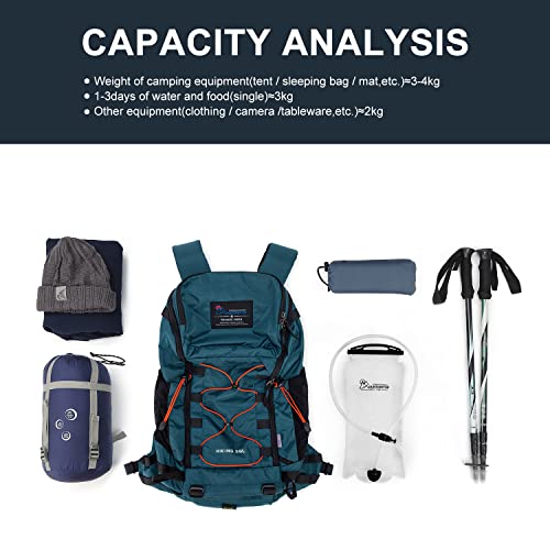 Mountaintop Hiking Backpack 35L Outdoor Travel Camping Day Pack With Rain Cover For Men Women #TOP7