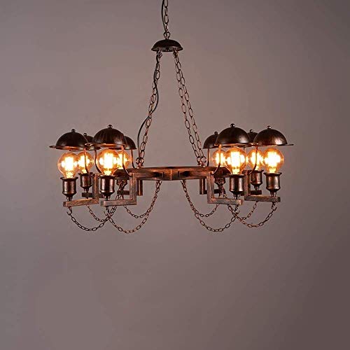Lampe à pendaison de plafond en fer forgé lustre de salon industriel