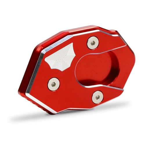 LMNMY Parkständer Motorrad Für Kawasaki Für Ninja ZX-6R ZX6R ZX 6R Zubehör Für Alle Baujahre Ständervergrößerungsplatte Seitenständerverlängerungspolster(Rosso)