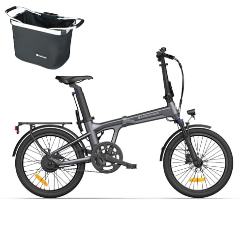 A Dece Oasis ADO E-Bike Air 20Ultra E-Fahrrad Faltbar, klapprad Riemenantrieb,Citybike, Automatische 3-Gang-Nabenschaltung – interne Schaltung, Hintermotor, ebike Damen/Herren,StVZO (Grau)