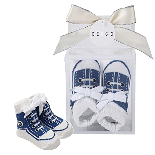 DEIGO 靴下 スニーカー ネイビー 0-12M 6368