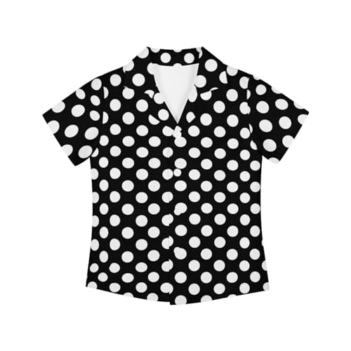 Boy's Button Down Hawaiian Shirts Short Sleeve Cool Cute Print Aloha Dress Tops T-Shirt for Kids